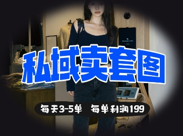 私域卖套图每天3-5单，每单利润99-有点东西站