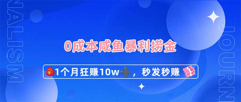 （14257期）0成本闲鱼暴利捞金，1个月狂赚10W+，秒发秒赚新玩法-有点东西站