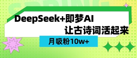 用DeepSeek做AI 古诗词视频,涨粉 10W+(保姆级教程)-有点东西站