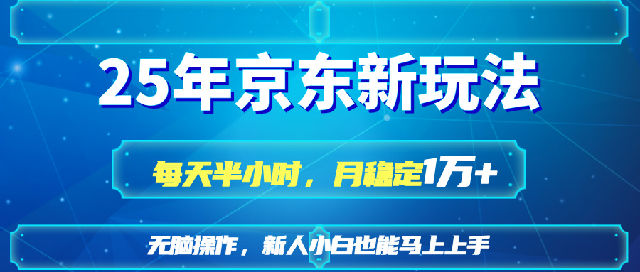 （14309期）25京东新玩法，每天半小时，月稳定1W+-有点东西站