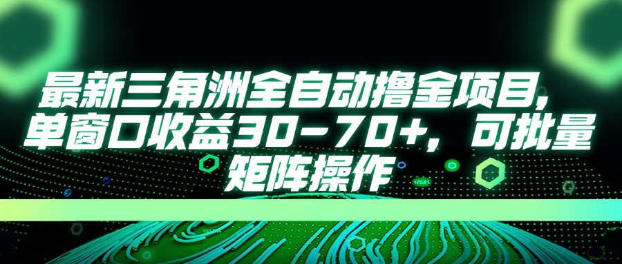 (14191期)最新三角洲全自动撸金项目,单窗口收益30-70+,可批量矩阵操作-有点东西站