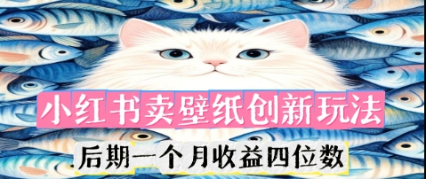 小红书卖壁纸创新玩法,后期一个月收益四位数-有点东西站