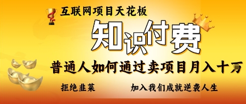 互联网项目天花板，知付付费项目，普通人如何通过卖项目月入十个，拒绝韭菜【揭秘】-有点东西站