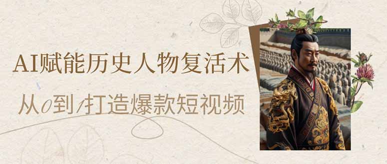 （14311期）AI赋能历史人物复活术：从0到1打造爆款短视频-有点东西站