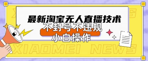 2025年淘宝无人直播带货10.0.全新技术,不违规,不封号,纯小白操作,日入数张【揭秘】-有点东西站