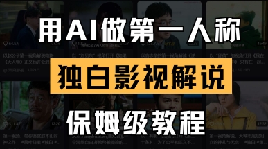 用AI做第一人称独白影视解说，手把手教学，保姆级教程-有点东西站