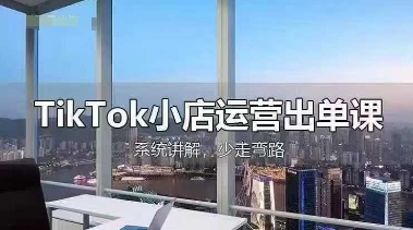 TikTok小店运营出单课,从开店选品、运营出单、发货回款,进行全流程讲解-有点东西站