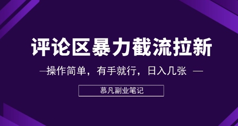 评论区暴力截流拉新：捡钱项目，操作简单，有手就行，日入几张-有点东西站