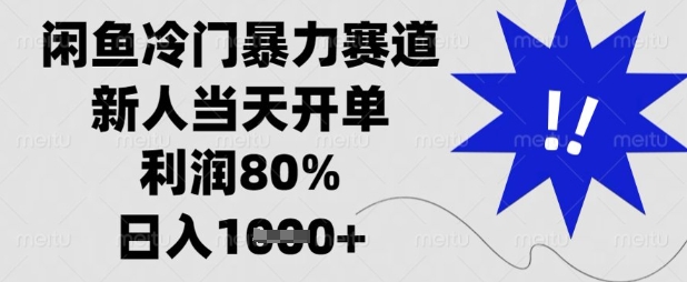 闲鱼冷门暴力赛道,新人当天开单,利润80%,日入数张【揭秘】-有点东西站